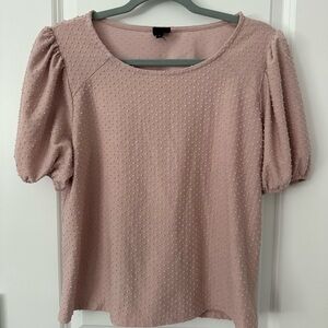 W5 Anthropologie Swiss Dot Textured Short sleeve Blouse